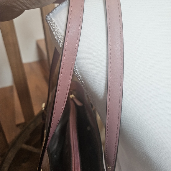Michael Kors Pink and Whte Women's Tote Bag - Picture 11 of 12